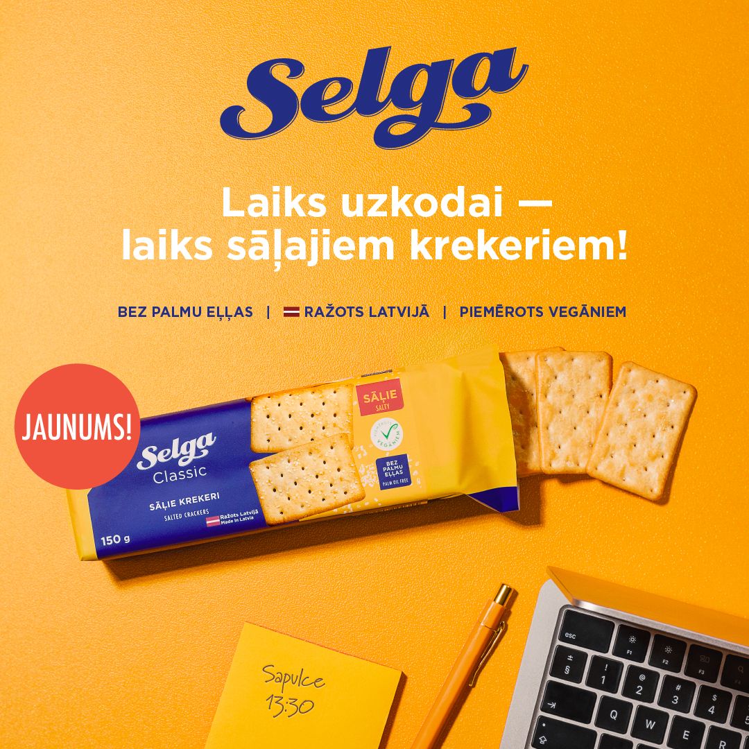 JAUNUMS -  "Selga" sāļie krekeri!